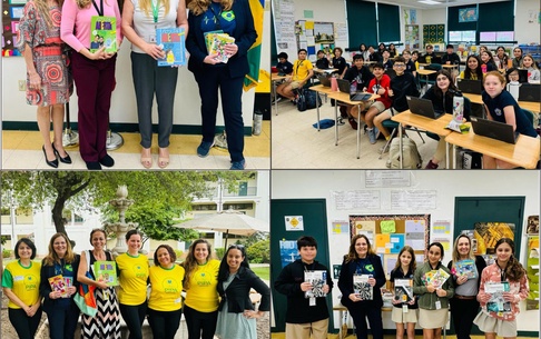 Consulado-Geral do Brasil dia livros para programa de português de escola em Miami (FL)