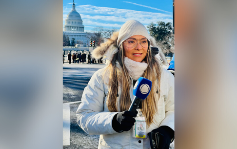 Coluna Marilene: Giovanna locatelli & Fábio Amador na cobertura do Presidente Donald Trump