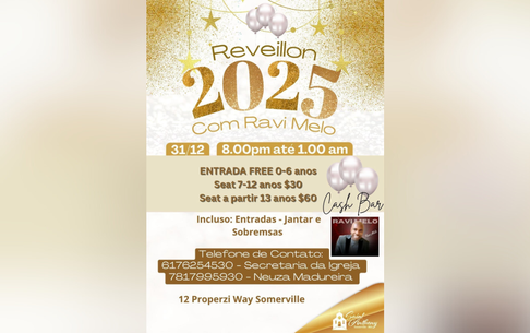 Reveillon 2025 em Somerville: Festa com Ravi Melo promete animar a virada do ano