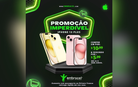 Não perca a promoção incrível da EMBRACEL e compre o seu iPhone pagando muito menos