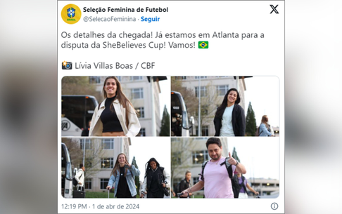 Seleção feminina se apresenta nos EUA para disputa do SheBelieves