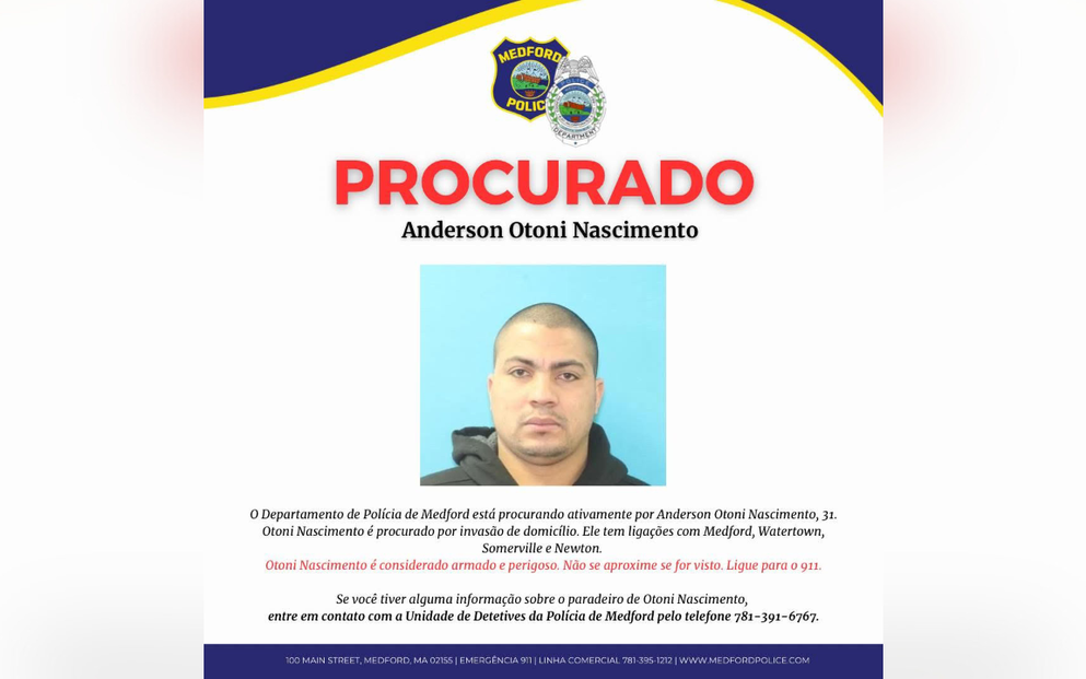 Polícia de Medford Procura Homem Armado Suspeito de Invasão de Domicílio