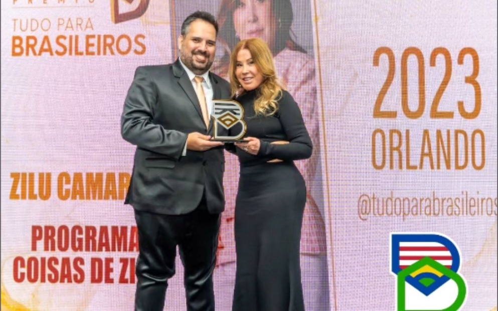 Zilu é premiada com o Troféu Tudo Para Brasileiros na Flórida